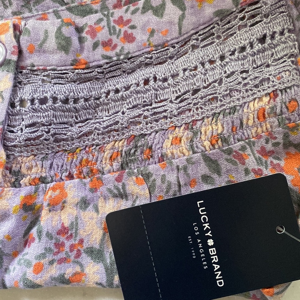 Lucky Brand Purple Floral Blouse - Picture 3 of 4
